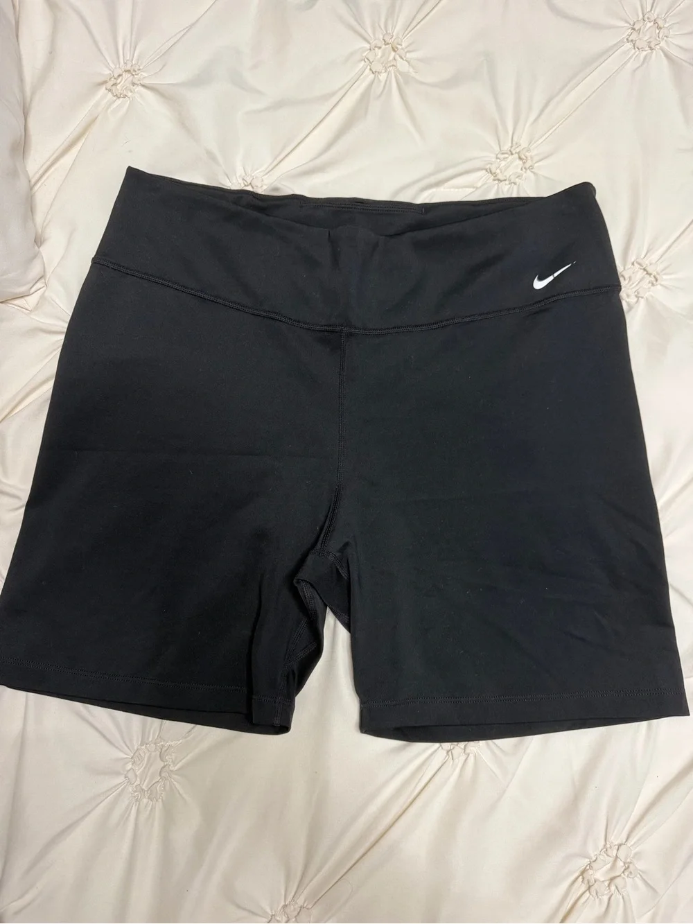 Nike Black High-Rise Bike Shorts with Swoosh